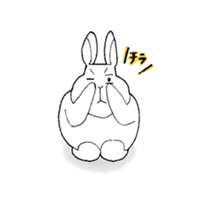 ugly rabbit Sticker sticker #9648441