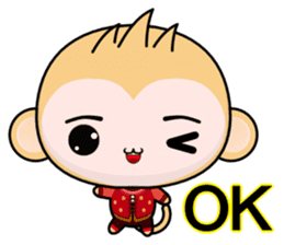 QQ Round Monkey (Happy New Year) sticker #9649287