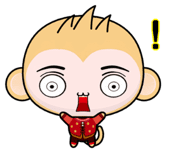 QQ Round Monkey (Happy New Year) sticker #9649300