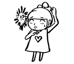 kawaii (odango) girl sticker #9651576