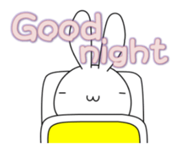 white rabbit and black rabbit 1 sticker #9651757