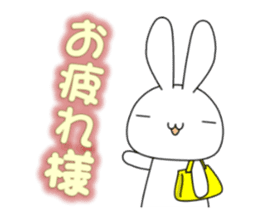 white rabbit and black rabbit 1 sticker #9651758