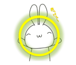 white rabbit and black rabbit 1 sticker #9651760