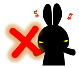 white rabbit and black rabbit 1 sticker #9651761