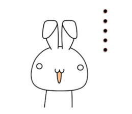 white rabbit and black rabbit 1 sticker #9651782