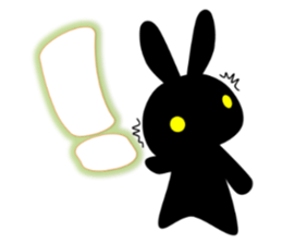 white rabbit and black rabbit 1 sticker #9651784