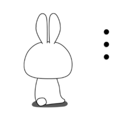 white rabbit and black rabbit 1 sticker #9651790