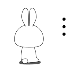 white rabbit and black rabbit 1 sticker #9651790