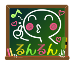 A emoticon with blackboard. sticker #9652198