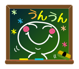 A emoticon with blackboard. sticker #9652201