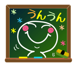 A emoticon with blackboard. sticker #9652201