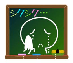 A emoticon with blackboard. sticker #9652209