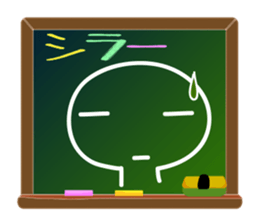 A emoticon with blackboard. sticker #9652211