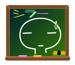 A emoticon with blackboard. sticker #9652211