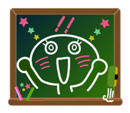 A emoticon with blackboard. sticker #9652215