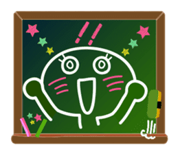 A emoticon with blackboard. sticker #9652215