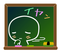 A emoticon with blackboard. sticker #9652216