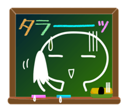 A emoticon with blackboard. sticker #9652217