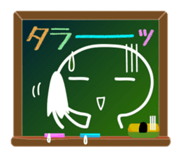 A emoticon with blackboard. sticker #9652217