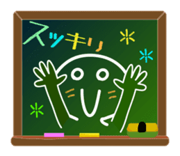 A emoticon with blackboard. sticker #9652218