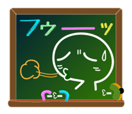 A emoticon with blackboard. sticker #9652219