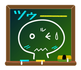 A emoticon with blackboard. sticker #9652222