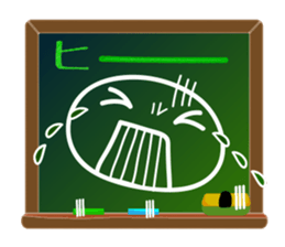 A emoticon with blackboard. sticker #9652223