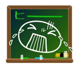 A emoticon with blackboard. sticker #9652223