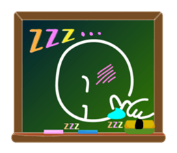 A emoticon with blackboard. sticker #9652226
