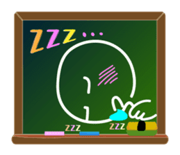 A emoticon with blackboard. sticker #9652226
