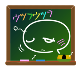 A emoticon with blackboard. sticker #9652227