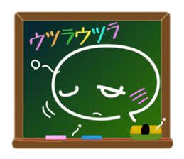 A emoticon with blackboard. sticker #9652227