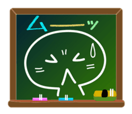 A emoticon with blackboard. sticker #9652228