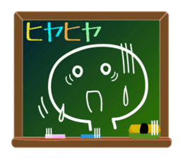 A emoticon with blackboard. sticker #9652230