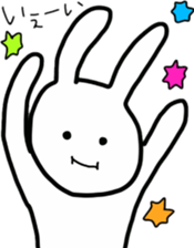simple white rabbit sticker #9652513
