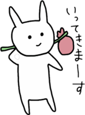 simple white rabbit sticker #9652514