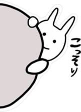 simple white rabbit sticker #9652518