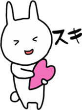 simple white rabbit sticker #9652521