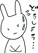 simple white rabbit sticker #9652525
