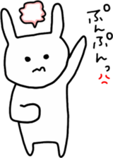 simple white rabbit sticker #9652527