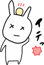 simple white rabbit sticker #9652529
