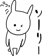 simple white rabbit sticker #9652530