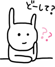 simple white rabbit sticker #9652535