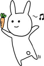 simple white rabbit sticker #9652544