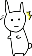 simple white rabbit sticker #9652546