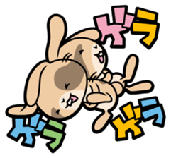 Rabbits as rice cakes sticker #9653195