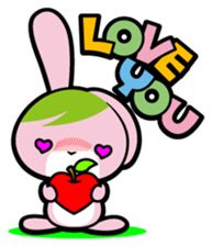 Rabbits as rice cakes sticker #9653204