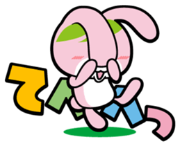Rabbits as rice cakes sticker #9653206