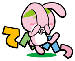 Rabbits as rice cakes sticker #9653206