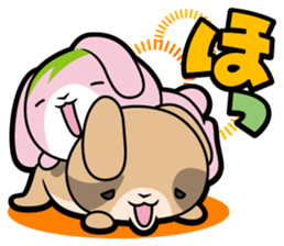 Rabbits as rice cakes sticker #9653207
